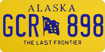 AK license plate GCR898
