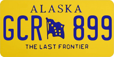 AK license plate GCR899