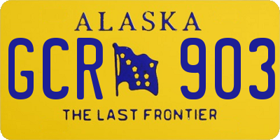 AK license plate GCR903