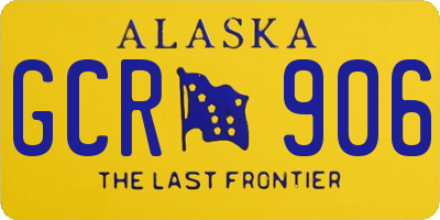 AK license plate GCR906