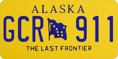 AK license plate GCR911