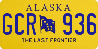AK license plate GCR936