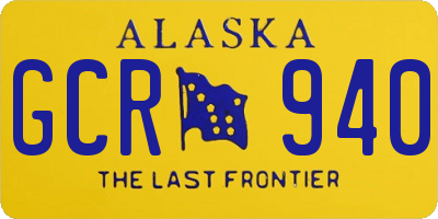 AK license plate GCR940
