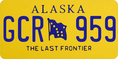 AK license plate GCR959