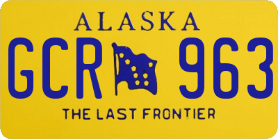 AK license plate GCR963