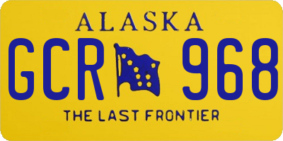 AK license plate GCR968