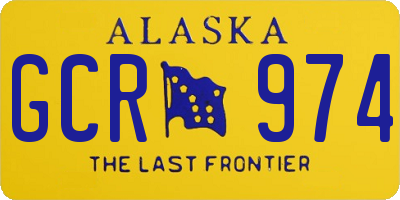 AK license plate GCR974