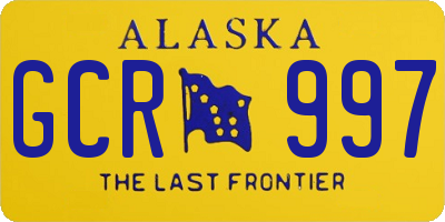 AK license plate GCR997