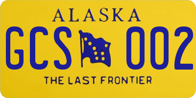 AK license plate GCS002