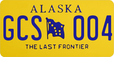 AK license plate GCS004