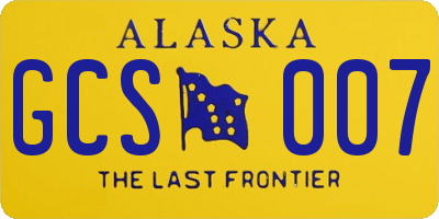 AK license plate GCS007