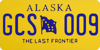 AK license plate GCS009