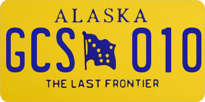 AK license plate GCS010