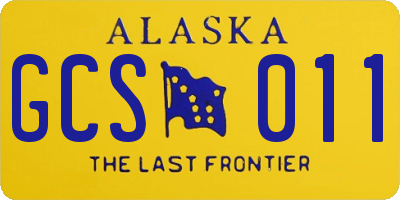 AK license plate GCS011
