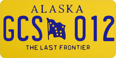 AK license plate GCS012