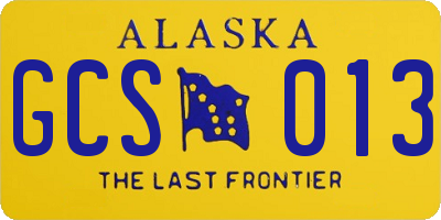 AK license plate GCS013