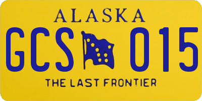 AK license plate GCS015