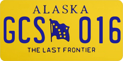 AK license plate GCS016