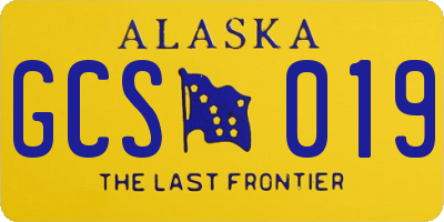 AK license plate GCS019
