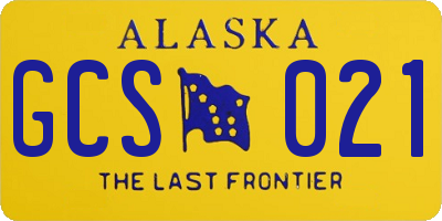 AK license plate GCS021