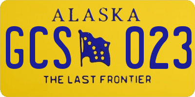 AK license plate GCS023