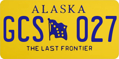 AK license plate GCS027