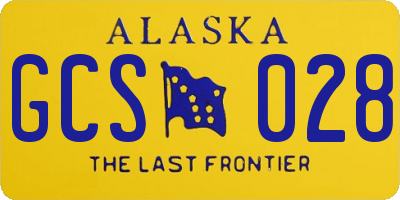 AK license plate GCS028