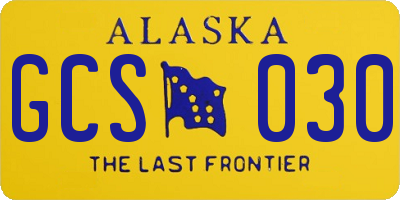 AK license plate GCS030