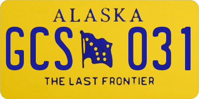 AK license plate GCS031