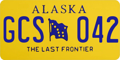 AK license plate GCS042