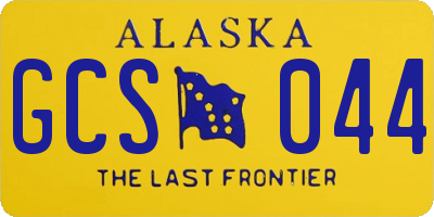 AK license plate GCS044