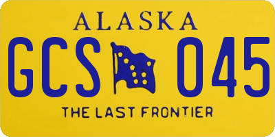AK license plate GCS045