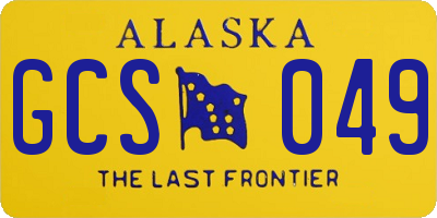 AK license plate GCS049