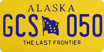 AK license plate GCS050