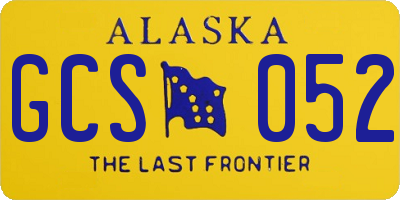 AK license plate GCS052