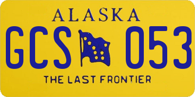 AK license plate GCS053