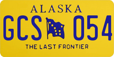 AK license plate GCS054