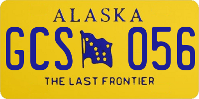 AK license plate GCS056