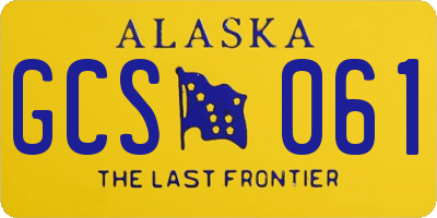 AK license plate GCS061