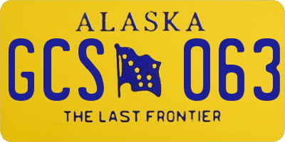 AK license plate GCS063