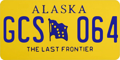 AK license plate GCS064