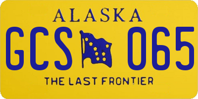 AK license plate GCS065