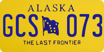 AK license plate GCS073