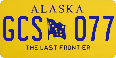 AK license plate GCS077