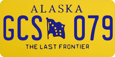 AK license plate GCS079