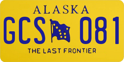 AK license plate GCS081