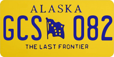 AK license plate GCS082