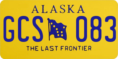AK license plate GCS083