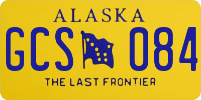 AK license plate GCS084