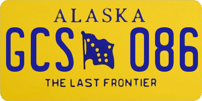 AK license plate GCS086